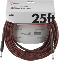 Fender Professional Series 25' Instrument Cable Red Tweed - Nástrojový kábel