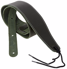 Fender Broken-In Leather Strap Green - Gitarový popruh