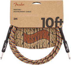 Fender Festival Instrument Cable 10' Rainbow - Nástrojový kábel
