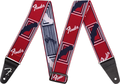 Fender Weighless Monogramm Strap Red/White/Blue - Gitarový popruh