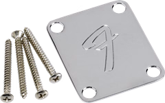 Fender 4-Bolt Vintage-Style Neck Plate "F" Logo, Chrome - Gitarový hardware
