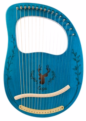 Cega Lyre Harp 16 Strings Blue - Lýrka