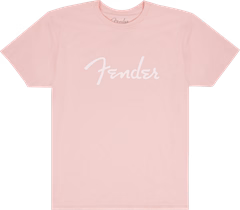 Fender Spaghetti Logo T-Shirt, Shell Pink, S - Tričko