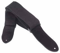 Amumu Thick Cotton Strap Black - Gitarový popruh