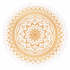 Meinl Sonic Energy 78"/200 cm Floral Design Vintage Gold Meditation Rug - Koberec pod súpravu bicích