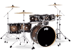 PDP Concept Maple 7 Piece Satin Charcoal Burst Laquer - Súprava bicích
