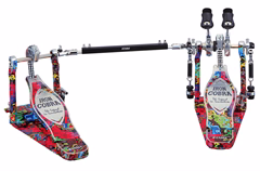 Tama 50th Limited Iron Cobra 900 Marble Psychedelic Rainbow Power Glide Twin Pedal - Double pedál k basovému bubnu