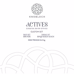 Knobloch ACTIVES Double Silver Bass Set High Tension 34.5  - Nylonové struny na klasickú gitaru