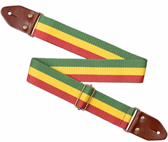Cascha CGS-CD3 Guitar Strap Cotton Rasta - Gitarový popruh
