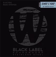 Warwick Black Label Stainless Steel 5 Medium .045-.135 Medium Scale - Struny na päťstrunovú basgitaru