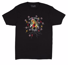 Fender 2025 Ugly Christmas Tee Black L - Tričko