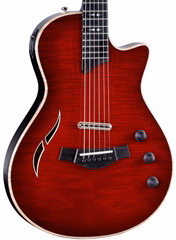 Taylor T5z Pro Cayenne Red Armrest - Elektroakustická hybridná gitara