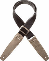 Magrabò Stripe SS Cotton Washed Black / Aged Granite 5 cm - Gitarový popruh
