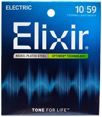 Elixir Optiweb 7-String Light/Heavy - Struny na sedemstrunovú elektrickú gitaru