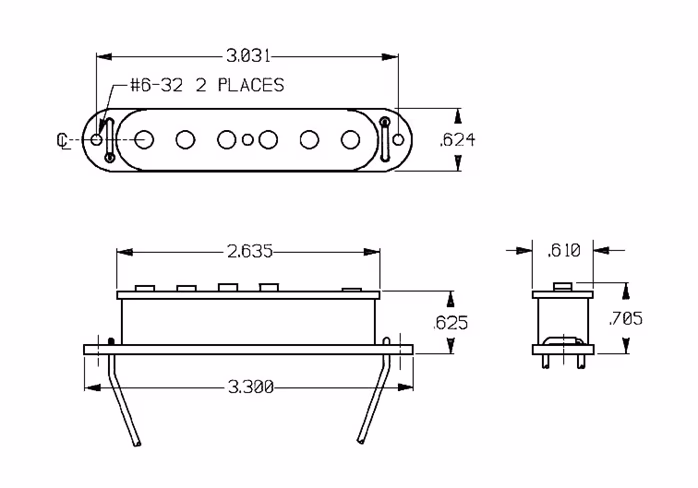 Seymour Duncan SSL-5L Custom Staggered Strat - Snímač na elektrickú gitaru
