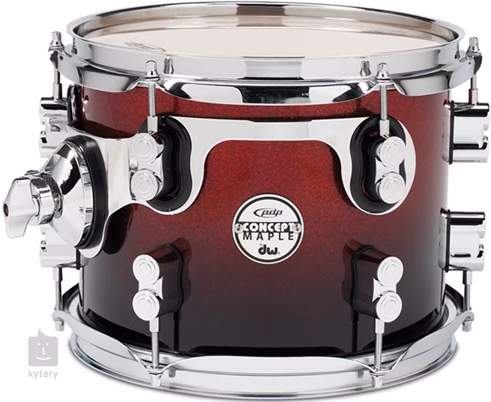 PDP 8" Concept Maple Red to Black Fade - Tom tom