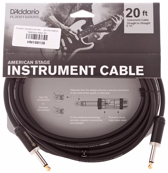 D'Addario PW-AMSG-30 - Nástrojový kábel