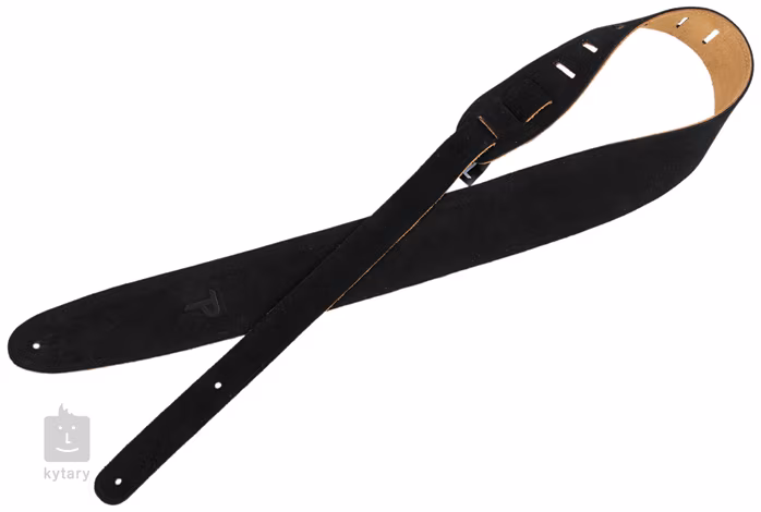 Perri's Leathers 202 Soft Suede Black - Gitarový popruh