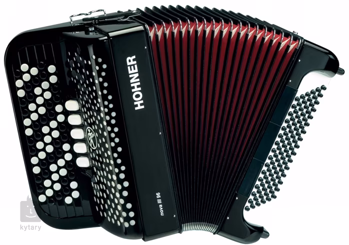 Hohner Nova III 96 black, C-stepped - Chromatický akordeón