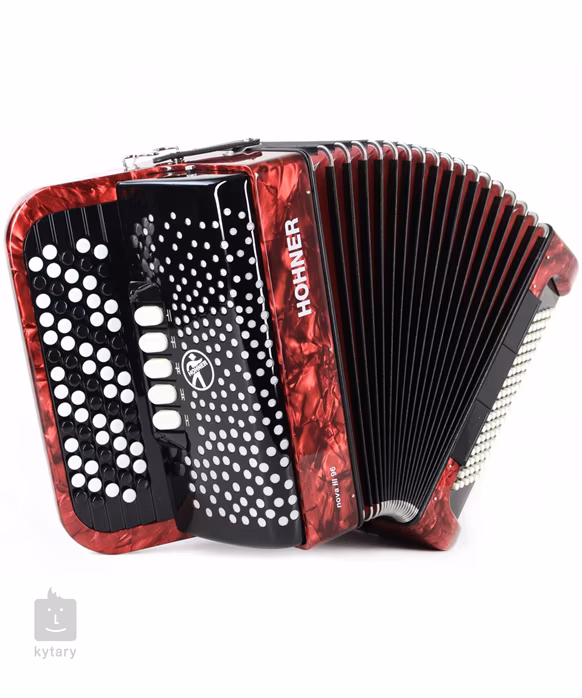 Hohner Nova III 96 red, B-stepped - Chromatický akordeón