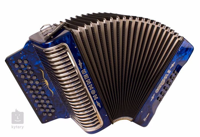 Hohner Corona II XTREME FBbEb, dark blue - Diatonický akordeón
