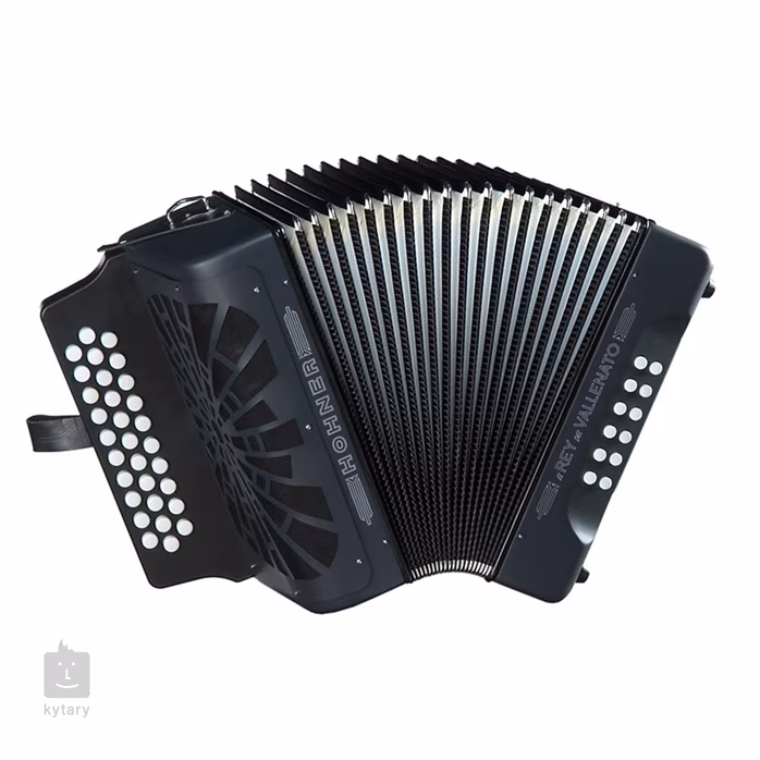 Hohner El Rey del Vallenato ADG, black - Diatonický akordeón