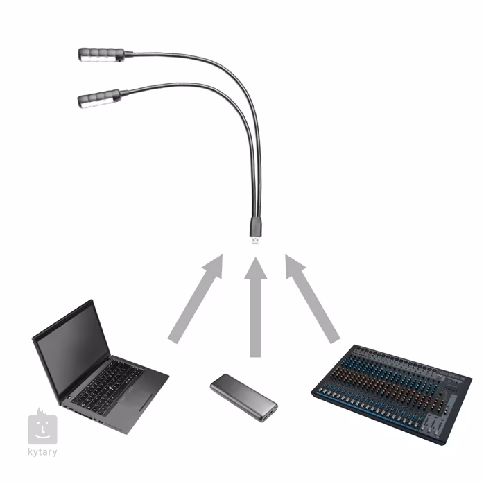 Adam Hall SLED 2 ULTRA USB - Lampička k notovému stojanu/ku klavíru