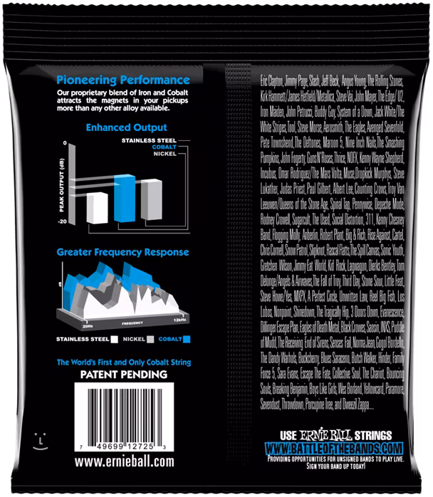 Ernie Ball 2725 Cobalt Extra Slinky - Struny na elektrickú gitaru