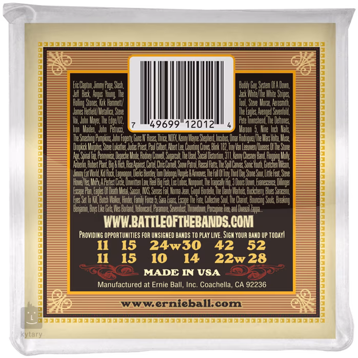 Ernie Ball 2012 Earthwood 80/20 Bronze 12-String Medium - Struny na dvanásťstrunovú gitaru