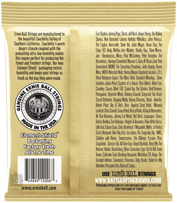 Ernie Ball 2006 Earthwood 80/20 Bronze Extra Light - Kovové struny na akustickú gitaru