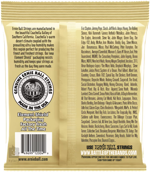 Ernie Ball 2004 Earthwood 80/20 Bronze Light - Kovové struny na akustickú gitaru