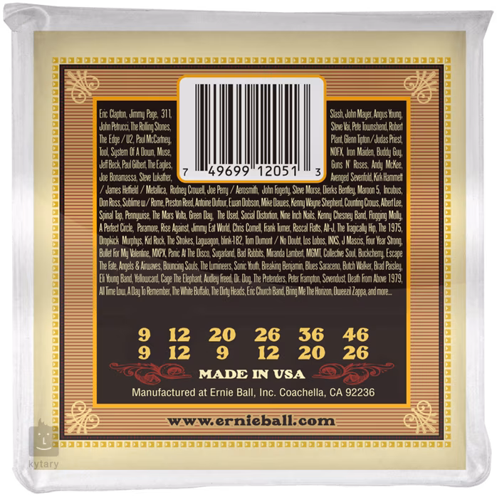 Ernie Ball 2051 Earthwood Silk & Steel 12-String Soft - Struny na dvanásťstrunovú gitaru