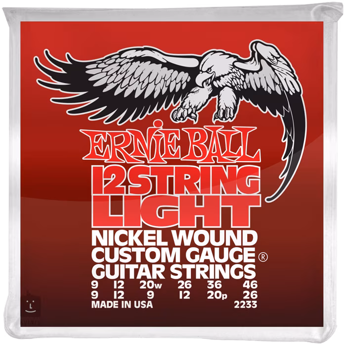 Ernie Ball 2233 Nickel Wound 12-String Light - Struny na dvanásťstrunovú elektrickú gitaru