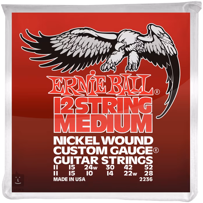Ernie Ball 2236 Nickel Wound 12-String Medium - Struny na dvanásťstrunovú elektrickú gitaru