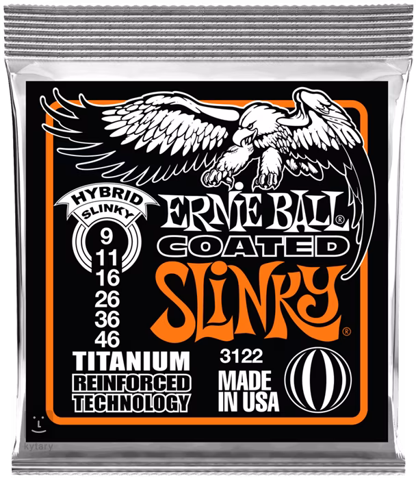 Ernie Ball 3122 Titanium Hybrid Slinky - Struny na elektrickú gitaru