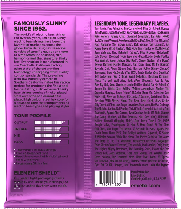 Ernie Ball 2831 Power Slinky Nickel Wound Electric Bass 55-110 - Struny na basgitaru