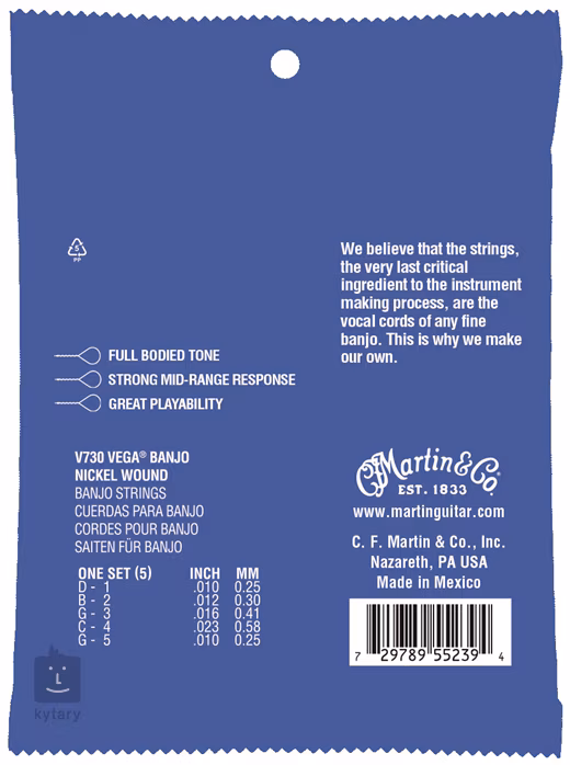 Martin Vega Banjo Medium - Struny na päťstrunové bendžo