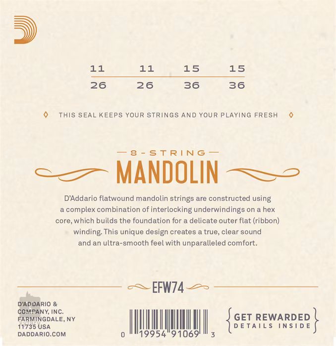 D'Addario EFW74 - Struny na mandolínu