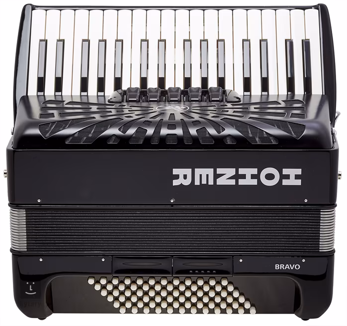 Hohner Bravo III 72 Black Silent Key - Klávesový akordeón