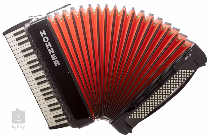 Hohner Bravo III 120 black Silent Key - Klávesový akordeón