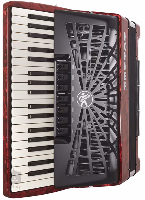 Hohner Bravo III 80 Red Silent Key - Klávesový akordeón