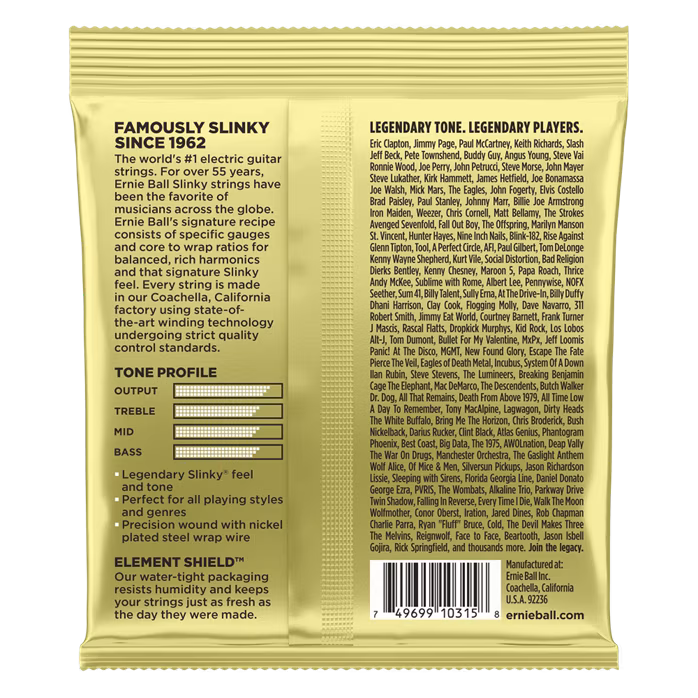 Ernie Ball 2214 Nickel Wound Mammoth Slinky - Struny na elektrickú gitaru