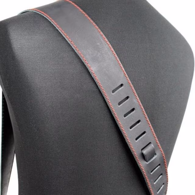 Richter Raw II Contour Vintage Black Red - Gitarový popruh