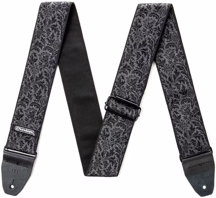 Dunlop Jacquard Strap Black Thistle - Gitarový popruh