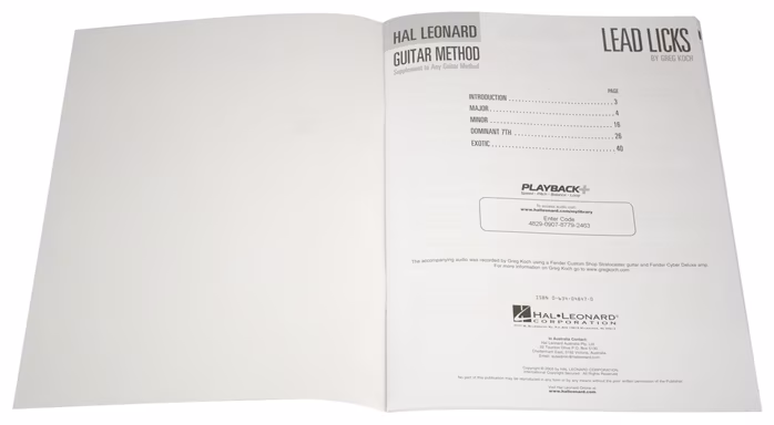 MS Hal Leonard Guitar Method - Lead Licks - Škola hry na gitare