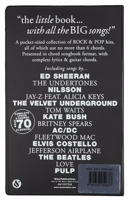 MS The Little Black Book Of 6-Chord Songs - Spevník
