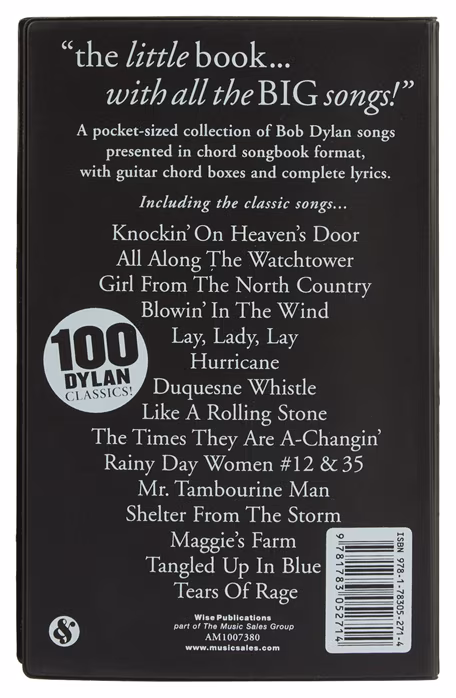 MS The Little Black Songbook: Bob Dylan - Spevník