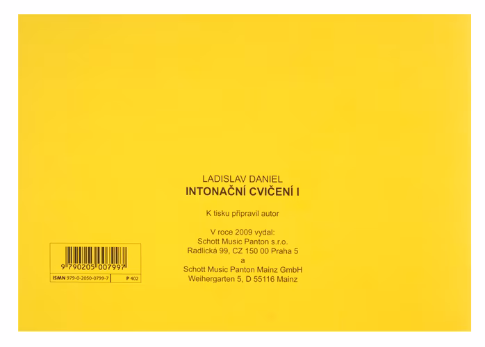 KN Daniel Ladislav - Intonační cvičení I - Škola hry na zobcovej flaute