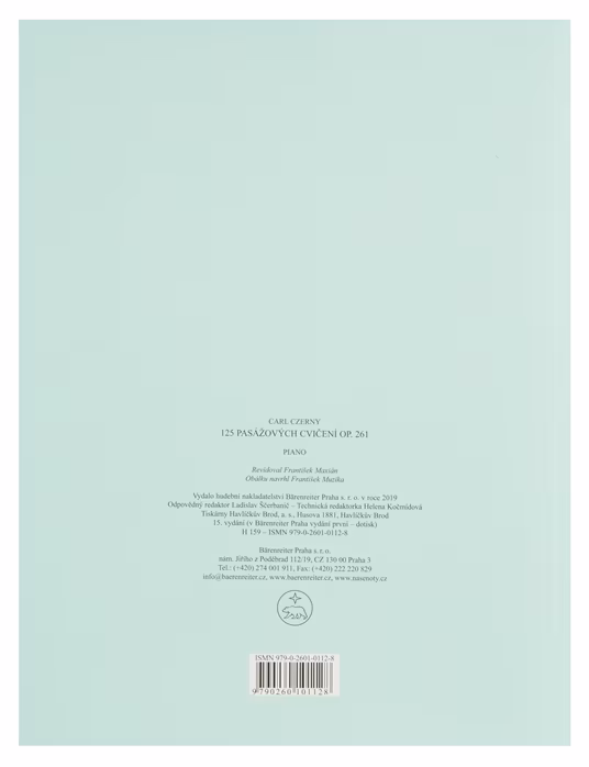 KN 125 pasážových cvičení op. 261 - Škola hry na klavíri