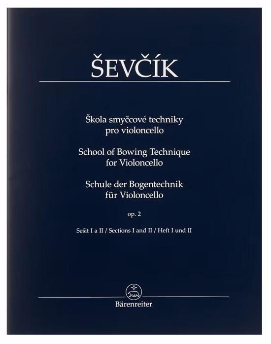 MS Škola smyčcové techniky pro violoncello op. 2, sešit I a II - Otakar Ševčík - Škola hry na violončelo